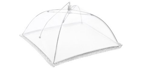 Cloche alimentaire, carré, 350 mm, blanc