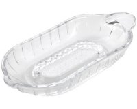 Râpe de cuisine / à pommes, en verre, transparent