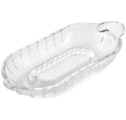 Râpe de cuisine / à pommes, en verre, transparent