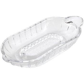 Râpe de cuisine / à pommes, en verre, transparent