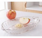 Râpe de cuisine / à pommes, en verre, transparent