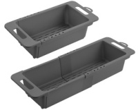 Égouttoir Drain-Flex, extensible, plastique, gris