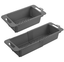 Afdruiprek Drain-Flex, uitschuifbaar, plastic, grijs