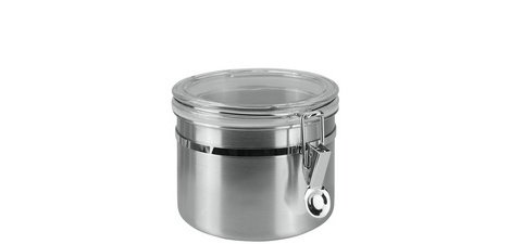 Boîte de conservation, 1,0 L, rond, inox, argent