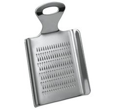 Rasp voor gember/knoflook, roestvrij staal, zilver