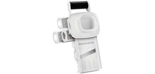 Mandoline multi-usage Mandolino, 5 râpes, blanc