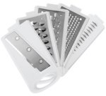 Multifunctionele mandoline Mandolino, 5 raspen, wit