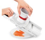 Multifunctionele mandoline Mandolino, 5 raspen, wit