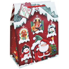 Sac cadeau de Noël 'Maison de Noël'