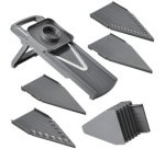 Mandoline universelle Slice-V, 5 inserts, gris