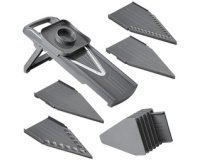 Universele mandoline Slice-V, 5 inzetstukken, grijs