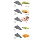 Mandoline universelle Slice-V, 5 inserts, gris