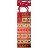 Sac cadeau de Noël pour bouteille, set de 3