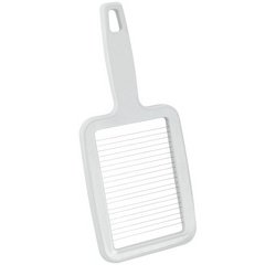Snijschijf voor aardappelen, plastic/roestvrij staal, wit