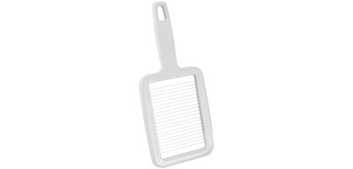 Potato cutter, plastic/stainless steel, white
