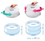 Cloche à gâteau ajustable et transportable