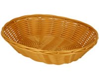 Corbeille à pain, ovale, plastique, beige