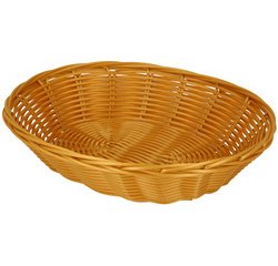 Corbeille à pain, ovale, plastique, beige