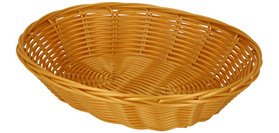 Corbeille à pain, ovale, plastique, beige