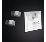 Aimant néodyme cube 'Strong' C5, set de 5, argent