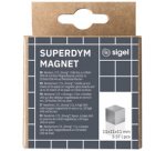 Aimant néodyme cube 'Strong' C5, set de 5, argent