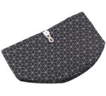 Corbeille à pain pliable, coton, noir/beige