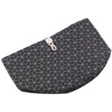 Corbeille à pain pliable, coton, noir/beige