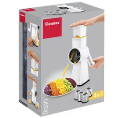 Mandoline Flash, 4 inzetstukken, wit/roestvrij staal