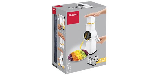 Mandoline Flash, 4 inserts, blanc/inox