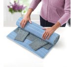 Tapis sèche-vêtements en microfibre, bleu