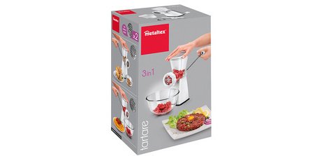 Tartare Chopper, plastic/stainless steel, white