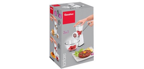 Hachoir Tartare, plastique/inox, blanc