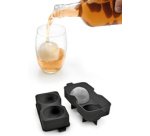 Bac à glaçons, en silicone, pour 2 glaçons, noir