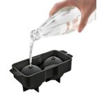 Bac à glaçons, en silicone, pour 2 glaçons, noir