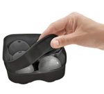 Bac à glaçons, en silicone, pour 2 glaçons, noir