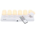 Set de bougies LED rechargeables AMSTERDAM, blanc