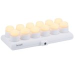 Set de bougies LED rechargeables AMSTERDAM, blanc
