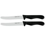 Couteau pour casse-croûte Basic, set de 2, noir