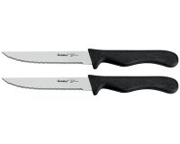 Couteau à steak/tomates Basic, noir, set de 2