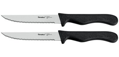 Messen voor steak/tomaten Basic, zwart, set van 2