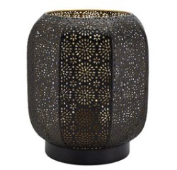 Lampe de table à LED rechargeable MARRAKECH, noir/or