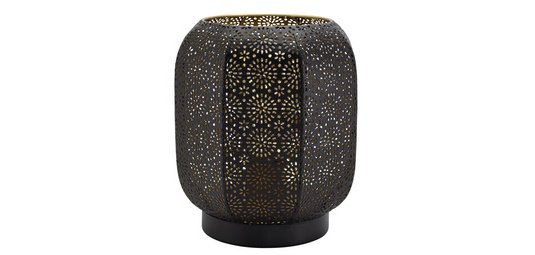 Lampe de table à LED rechargeable MARRAKECH, noir/or