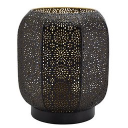 Lampe de table à LED rechargeable MARRAKECH, noir/or