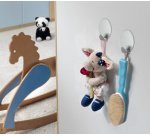 Crochet adhésif Lilliput, set de 4, ovale, inox