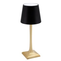 Lampe de table à LED rechargeable ROME, or/noir