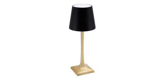 Lampe de table à LED rechargeable ROME, or/noir