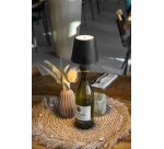 Lampe sur bouteille LED rechargeable PARIS, noir