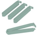 Clip de fermeture pour sachet, long, set de 4