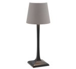 Lampe de table LED rechargeable MILAN, noir/taupe