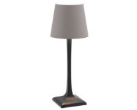 Lampe de table LED rechargeable MILAN, noir/taupe